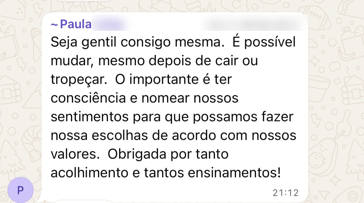 Depoimento de Paula Lima, participante da Turma 1